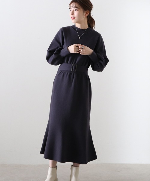 Cheek（チーク）の「マーメードニットワンピース（ワンピース・レディース・チャコールグレー/モカ/ブルー・MEDIUM）」の18枚目の写真