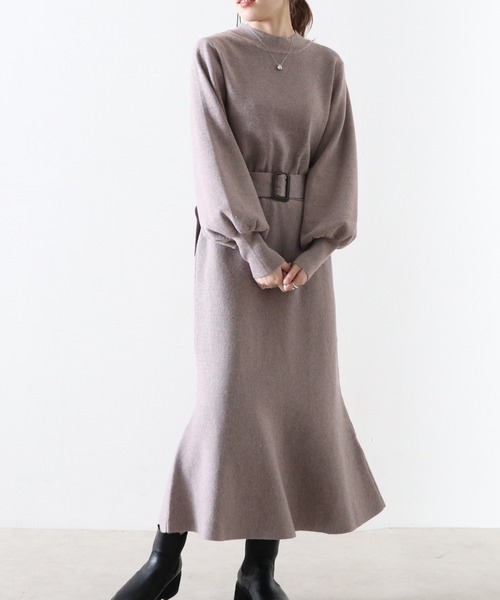 Cheek（チーク）の「マーメードニットワンピース（ワンピース・レディース・チャコールグレー/モカ/ブルー・MEDIUM）」の22枚目の写真