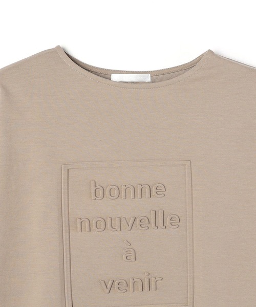 NICOLE white(ニコルホワイト)の「エンボスプリントTEE(Tシャツ/カットソー・レディース・ライトグレー/ブラック/オフホワイト/ブルー・FREE)」の8枚目の写真