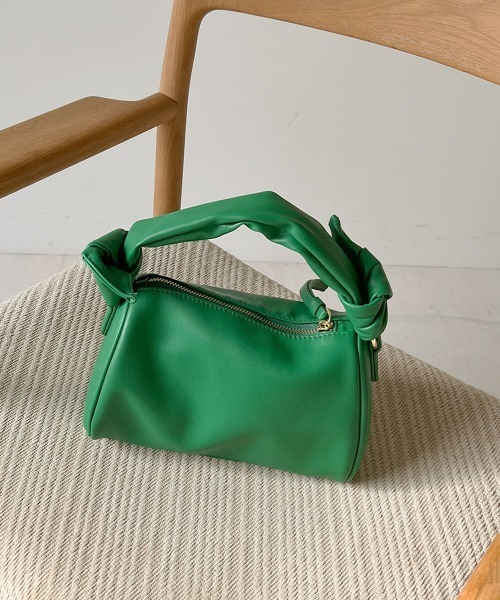 Bab（バブ）の「ノットハンドルスクエアバッグ（ボストンバッグ・レディース・ブラック/キャメル/グリーン・ONESIZE）」の20枚目の写真