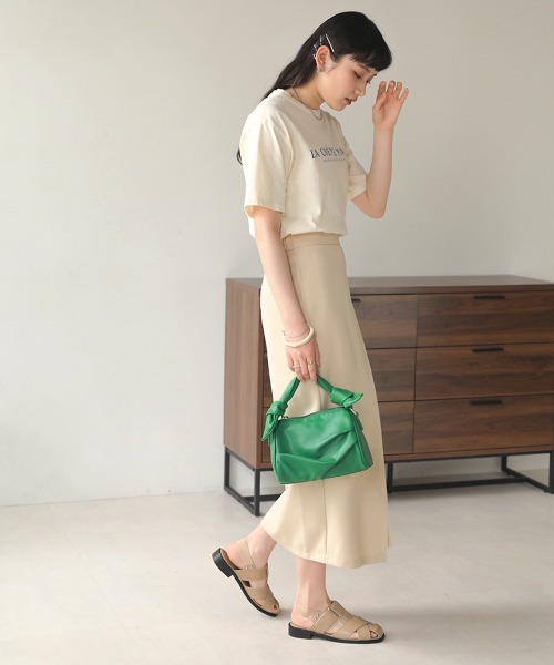 Bab（バブ）の「ノットハンドルスクエアバッグ（ボストンバッグ・レディース・ブラック/キャメル/グリーン・ONESIZE）」の5枚目の写真