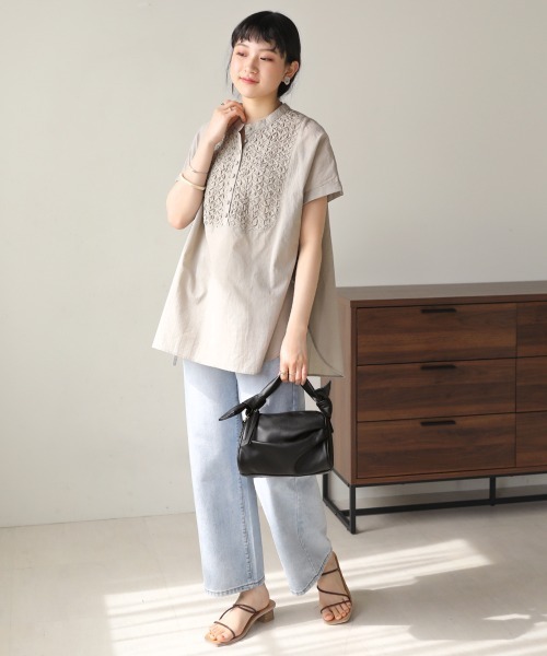 Bab（バブ）の「ノットハンドルスクエアバッグ（ボストンバッグ・レディース・ブラック/キャメル/グリーン・ONESIZE）」の4枚目の写真