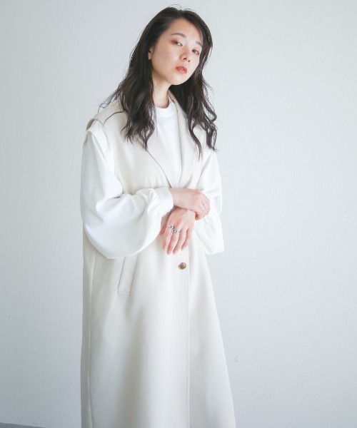 spoon store（スプーンストア）の「トレンチノースリワンピース（その他アウター・レディース・グレー/ベージュ・フリー）」の8枚目の写真