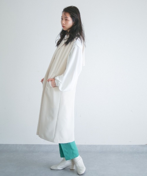 spoon store（スプーンストア）の「トレンチノースリワンピース（その他アウター・レディース・グレー/ベージュ・フリー）」の6枚目の写真