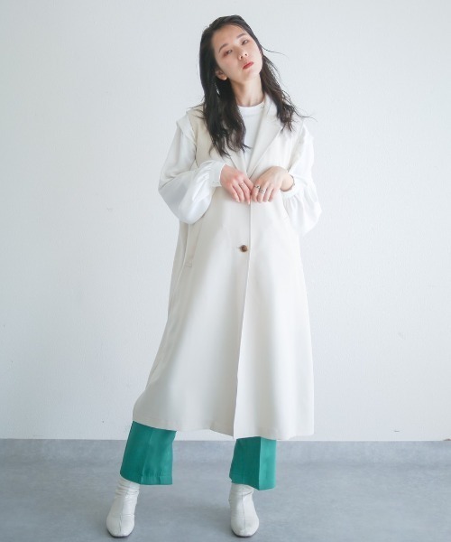 spoon store（スプーンストア）の「トレンチノースリワンピース（その他アウター・レディース・グレー/ベージュ・フリー）」の5枚目の写真