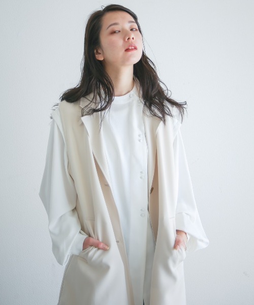 spoon store（スプーンストア）の「トレンチノースリワンピース（その他アウター・レディース・グレー/ベージュ・フリー）」の13枚目の写真