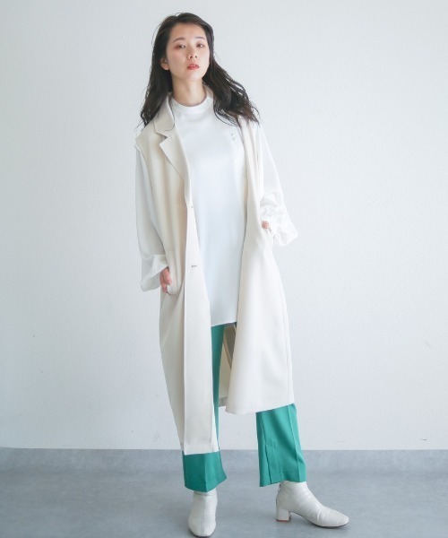 spoon store（スプーンストア）の「トレンチノースリワンピース（その他アウター・レディース・グレー/ベージュ・フリー）」の3枚目の写真