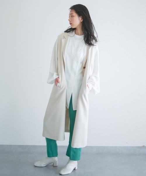 spoon store（スプーンストア）の「トレンチノースリワンピース（その他アウター・レディース・グレー/ベージュ・フリー）」の4枚目の写真