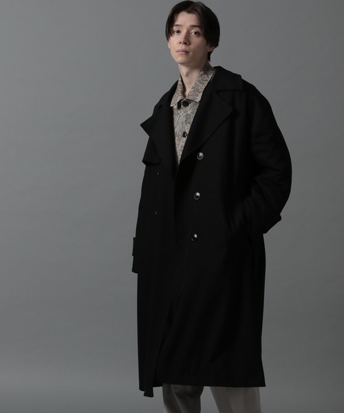 HARE(ハレ)の「ライナーツキBIGトレンチコート(HARE)(トレンチコート・メンズ・ブラック/ベージュ/グレー・SMALL/MEDIUM/LARGE)」の4枚目の写真