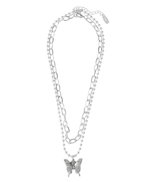 jouetie（ジュエティ）の「バタフライダブルチェーンネックレス（ネックレス・レディース・ゴールド/シルバー・FREE）」の4枚目の写真