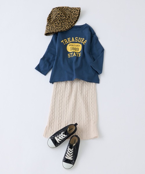 CIAOPANIC TYPY（チャオパニックティピー）の「【KIDS】ケーブルニットソーIラインスカート（スカート・キッズ・ベージュ/アイボリー/チャコールグレー・X-LARGE/SMALL/LARGE/MEDIUM/XX-LARGE）」の10枚目の写真