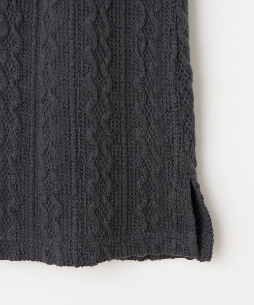 CIAOPANIC TYPY（チャオパニックティピー）の「【KIDS】ケーブルニットソーIラインスカート（スカート・キッズ・ベージュ/アイボリー/チャコールグレー・X-LARGE/SMALL/LARGE/MEDIUM/XX-LARGE）」の4枚目の写真