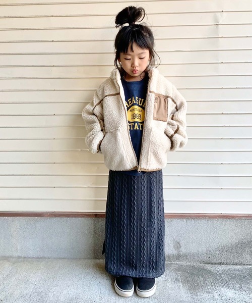 CIAOPANIC TYPY（チャオパニックティピー）の「【KIDS】ケーブルニットソーIラインスカート（スカート・キッズ・ベージュ/アイボリー/チャコールグレー・X-LARGE/SMALL/LARGE/MEDIUM/XX-LARGE）」の18枚目の写真