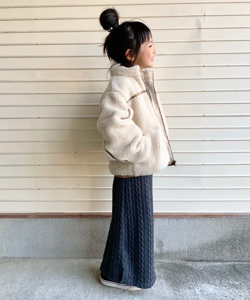 CIAOPANIC TYPY（チャオパニックティピー）の「【KIDS】ケーブルニットソーIラインスカート（スカート・キッズ・ベージュ/アイボリー/チャコールグレー・X-LARGE/SMALL/LARGE/MEDIUM/XX-LARGE）」の19枚目の写真