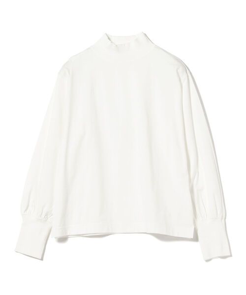 BEAMS BOY（ビームスボーイ）の「BEAMS BOY / モック ネック ギャザー ロング スリーブ カットソー（Tシャツ/カットソー・レディース・ブラック/オフホワイト/サックスブルー・ONE SIZE）」の15枚目の写真