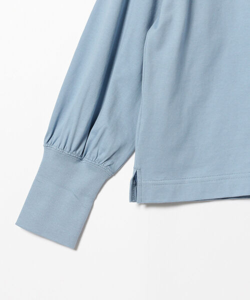 BEAMS BOY（ビームスボーイ）の「BEAMS BOY / モック ネック ギャザー ロング スリーブ カットソー（Tシャツ/カットソー・レディース・ブラック/オフホワイト/サックスブルー・ONE SIZE）」の21枚目の写真