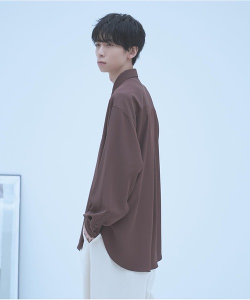 neez.（ニーズ）の「ドレープレギュラーカラーシャツ（シャツ/ブラウス・メンズ・ホワイト/チャコールグレー/ライトブルー/ブラウン・SMALL/MEDIUM/LARGE）」の17枚目の写真