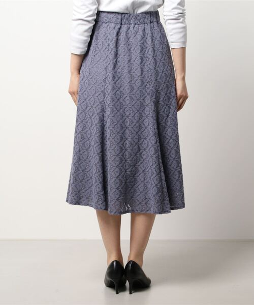 Te chichi（テチチ）の「起毛レースロングスカート（スカート・レディース・ブルー/オフホワイト/グレー・ﾌﾘ-）」の5枚目の写真