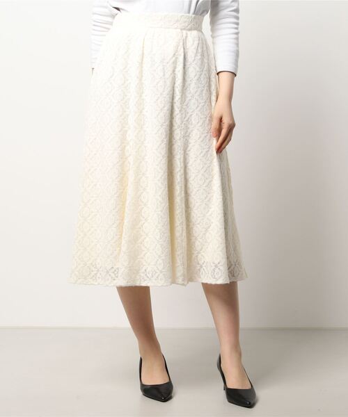 Te chichi（テチチ）の「起毛レースロングスカート（スカート・レディース・ブルー/オフホワイト/グレー・ﾌﾘ-）」の7枚目の写真