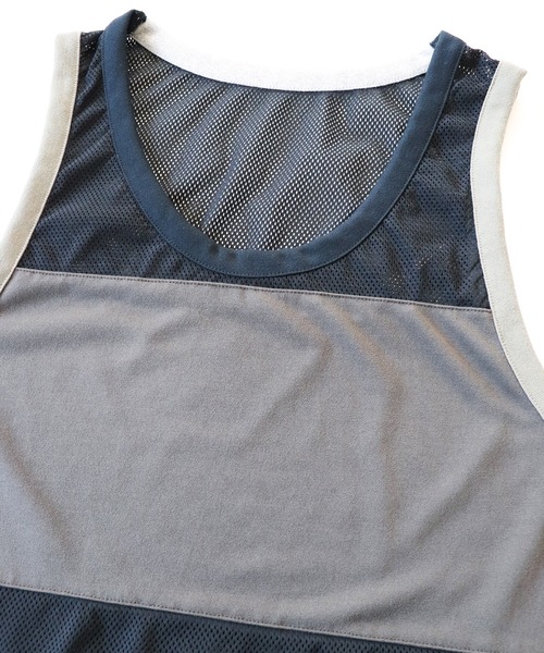 AlexanderLeeChang（アレキサンダーリーチャン）の「AlexanderLeeChang アレキサンダーリーチャン / MESH TANK 22 メッシュタンクトップ / AC012204（タンクトップ・メンズ・ブラック/グレー・3/2）」の5枚目の写真