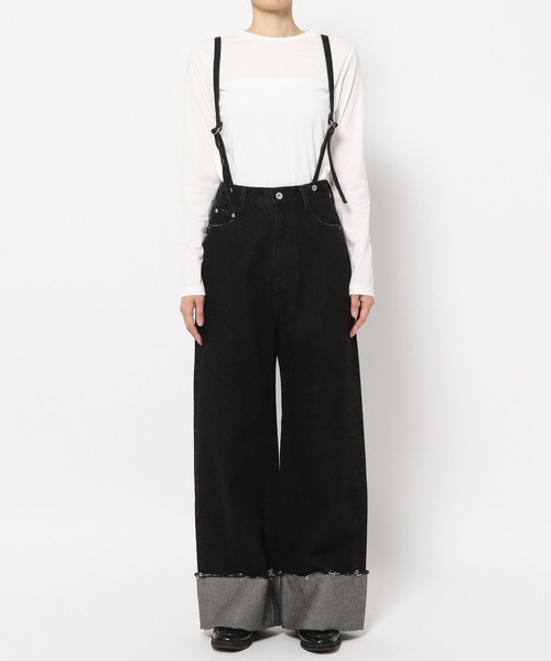 PAGEBOY（ページボーイ）の「サスツキワイドデニム（デニムパンツ・レディース・ブラック/サックスブルー・25inch/26inch）」の21枚目の写真