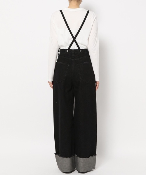 PAGEBOY（ページボーイ）の「サスツキワイドデニム（デニムパンツ・レディース・ブラック/サックスブルー・25inch/26inch）」の19枚目の写真