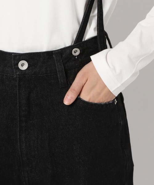 PAGEBOY（ページボーイ）の「サスツキワイドデニム（デニムパンツ・レディース・ブラック/サックスブルー・25inch/26inch）」の9枚目の写真