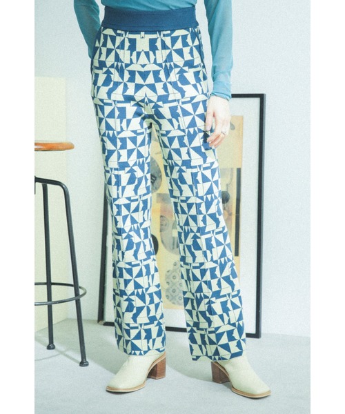 ROSE BUD(ローズバッド)の「ジャガードニットパンツ(その他パンツ・レディース・ネイビー/ベージュ・ONE SIZE)」の9枚目の写真