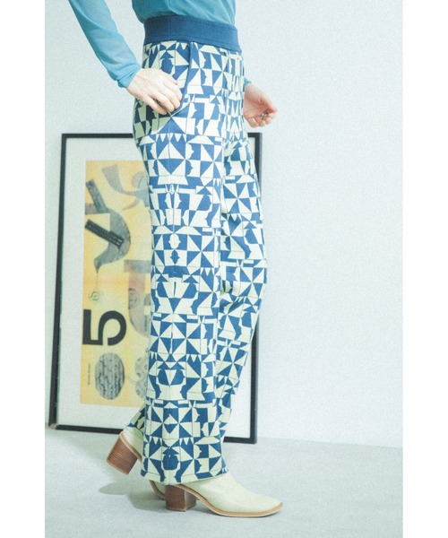 ROSE BUD(ローズバッド)の「ジャガードニットパンツ(その他パンツ・レディース・ネイビー/ベージュ・ONE SIZE)」の4枚目の写真