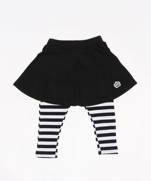 BABYDOLL（ベビードール）の「全16色 スカート付きウルトラストレッチパンツ 10分丈スカッツ 6327K（その他パンツ・キッズ・ブラック×ホワイト/ベージュ/ライトイエロー/ブラック/ピンク系その他/ホワイト×ピンク/ブラック系1/パープル/ブルー/グリーン/バイオレット/コーラルピンク/ストーン/パープル系その他/ピンク/ベビーピンク・130cm/140cm/90cm/120cm/100cm/80ｃｍ/110cm/150cm）」の6枚目の写真