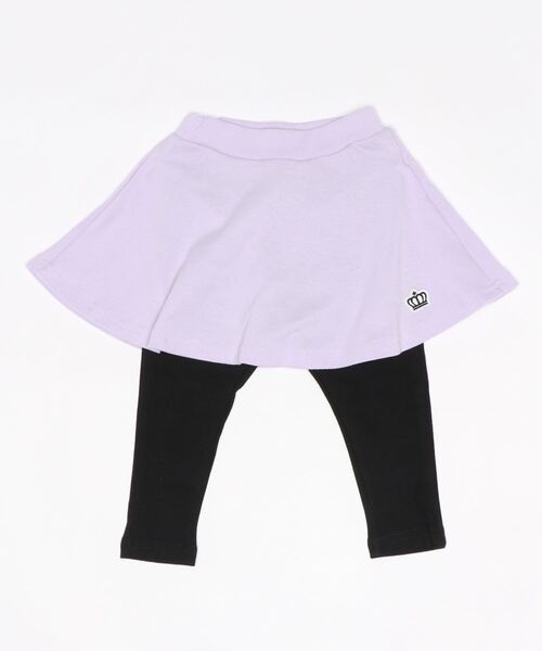 BABYDOLL（ベビードール）の「全16色 スカート付きウルトラストレッチパンツ 10分丈スカッツ 6327K（その他パンツ・キッズ・ブラック×ホワイト/ベージュ/ライトイエロー/ブラック/ピンク系その他/ホワイト×ピンク/ブラック系1/パープル/ブルー/グリーン/バイオレット/コーラルピンク/ストーン/パープル系その他/ピンク/ベビーピンク・130cm/140cm/90cm/120cm/100cm/80ｃｍ/110cm/150cm）」の9枚目の写真