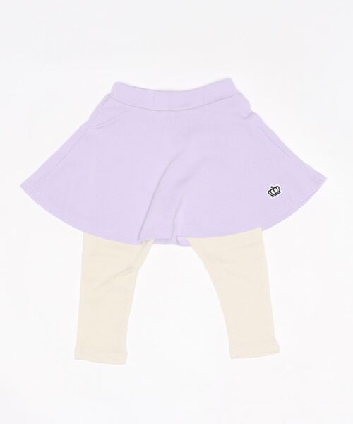 BABYDOLL（ベビードール）の「全16色 スカート付きウルトラストレッチパンツ 10分丈スカッツ 6327K（その他パンツ・キッズ・ブラック×ホワイト/ベージュ/ライトイエロー/ブラック/ピンク系その他/ホワイト×ピンク/ブラック系1/パープル/ブルー/グリーン/バイオレット/コーラルピンク/ストーン/パープル系その他/ピンク/ベビーピンク・130cm/140cm/90cm/120cm/100cm/80ｃｍ/110cm/150cm）」の11枚目の写真