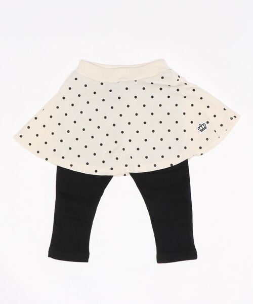 BABYDOLL（ベビードール）の「全16色 スカート付きウルトラストレッチパンツ 10分丈スカッツ 6327K（その他パンツ・キッズ・ブラック×ホワイト/ベージュ/ライトイエロー/ブラック/ピンク系その他/ホワイト×ピンク/ブラック系1/パープル/ブルー/グリーン/バイオレット/コーラルピンク/ストーン/パープル系その他/ピンク/ベビーピンク・130cm/140cm/90cm/120cm/100cm/80ｃｍ/110cm/150cm）」の2枚目の写真