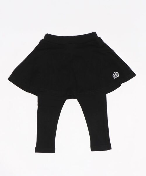 BABYDOLL（ベビードール）の「全16色 スカート付きウルトラストレッチパンツ 10分丈スカッツ 6327K（その他パンツ・キッズ・ブラック×ホワイト/ベージュ/ライトイエロー/ブラック/ピンク系その他/ホワイト×ピンク/ブラック系1/パープル/ブルー/グリーン/バイオレット/コーラルピンク/ストーン/パープル系その他/ピンク/ベビーピンク・130cm/140cm/90cm/120cm/100cm/80ｃｍ/110cm/150cm）」の4枚目の写真