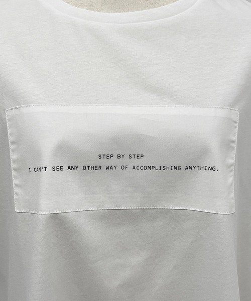 LUGIVA（ルギヴァ）の「ボックスロゴ フレンチロングTシャツ（Tシャツ/カットソー・レディース・チャコールグレー/ベージュ/オフホワイト/ブラック・M）」の10枚目の写真