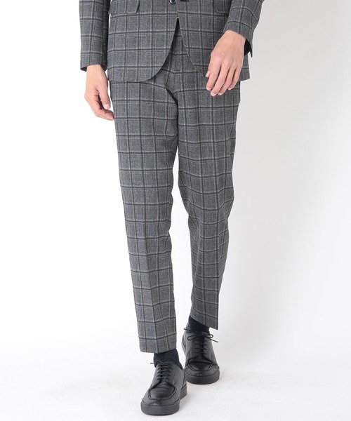 CROWDED CLOSET(クラウデッドクローゼット)の「【EVALET(エバレット)】サッカーチェックプリントパンツ/セットアップ・別売りジャケット有り(その他パンツ・メンズ・ネイビー/グレー・01/02/03/04)」の2枚目の写真