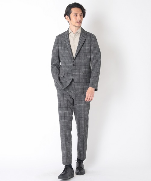 CROWDED CLOSET(クラウデッドクローゼット)の「【EVALET(エバレット)】サッカーチェックプリントパンツ/セットアップ・別売りジャケット有り(その他パンツ・メンズ・ネイビー/グレー・01/02/03/04)」の3枚目の写真