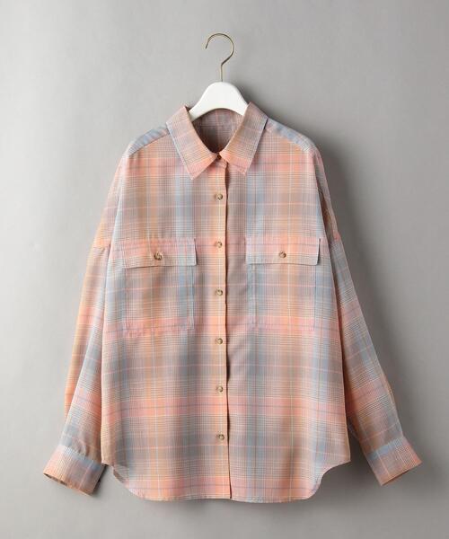 BEAUTY&YOUTH UNITED ARROWS（ビューティーアンドユースユナイテッドアローズ）の「BY バックタック オンブレーチェック シャツ -ウォッシャブル-◆（シャツ/ブラウス・レディース・ピンク/ライム・FREE）」の18枚目の写真