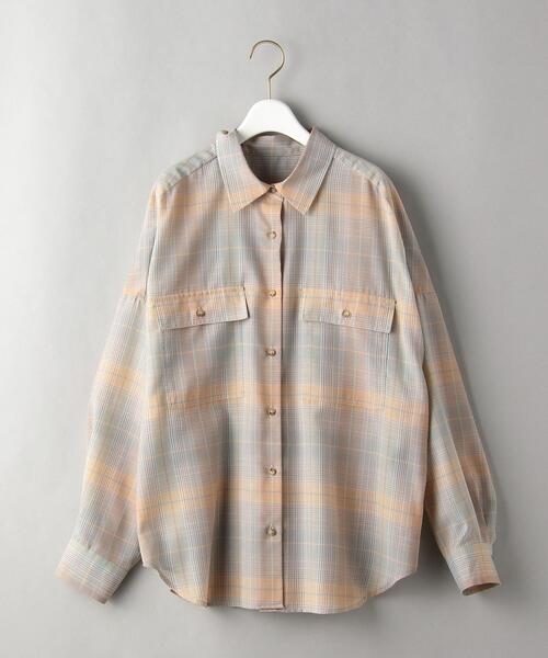 BEAUTY&YOUTH UNITED ARROWS（ビューティーアンドユースユナイテッドアローズ）の「BY バックタック オンブレーチェック シャツ -ウォッシャブル-◆（シャツ/ブラウス・レディース・ピンク/ライム・FREE）」の11枚目の写真