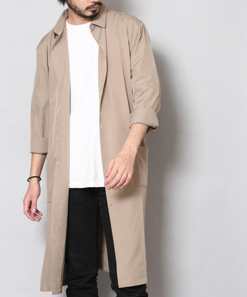 CERCA（チェルカ）の「RS/ロングシャツ（シャツ/ブラウス・メンズ・チャコールグレー/ライトグレー/ベージュ/ネイビー/ブルー/テラコッタ・LARGE/MEDIUM）」の4枚目の写真