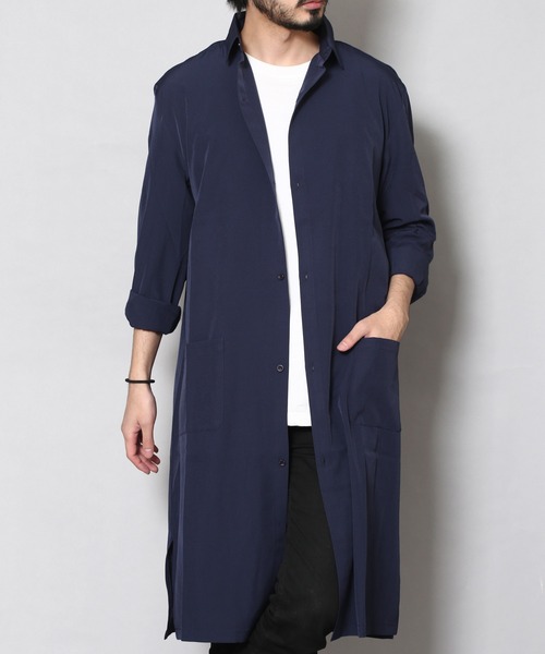 CERCA（チェルカ）の「RS/ロングシャツ（シャツ/ブラウス・メンズ・チャコールグレー/ライトグレー/ベージュ/ネイビー/ブルー/テラコッタ・LARGE/MEDIUM）」の5枚目の写真