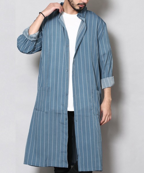 CERCA（チェルカ）の「RS/ロングシャツ（シャツ/ブラウス・メンズ・チャコールグレー/ライトグレー/ベージュ/ネイビー/ブルー/テラコッタ・LARGE/MEDIUM）」の6枚目の写真