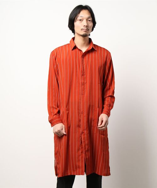 CERCA（チェルカ）の「RS/ロングシャツ（シャツ/ブラウス・メンズ・チャコールグレー/ライトグレー/ベージュ/ネイビー/ブルー/テラコッタ・LARGE/MEDIUM）」の8枚目の写真