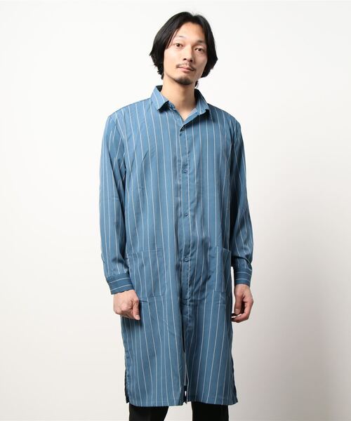 CERCA（チェルカ）の「RS/ロングシャツ（シャツ/ブラウス・メンズ・チャコールグレー/ライトグレー/ベージュ/ネイビー/ブルー/テラコッタ・LARGE/MEDIUM）」の9枚目の写真