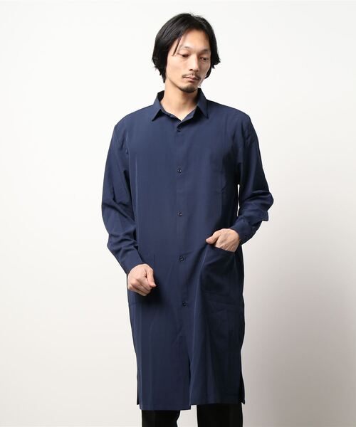 CERCA（チェルカ）の「RS/ロングシャツ（シャツ/ブラウス・メンズ・チャコールグレー/ライトグレー/ベージュ/ネイビー/ブルー/テラコッタ・LARGE/MEDIUM）」の10枚目の写真