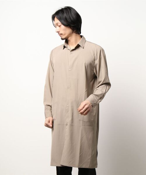 CERCA（チェルカ）の「RS/ロングシャツ（シャツ/ブラウス・メンズ・チャコールグレー/ライトグレー/ベージュ/ネイビー/ブルー/テラコッタ・LARGE/MEDIUM）」の11枚目の写真