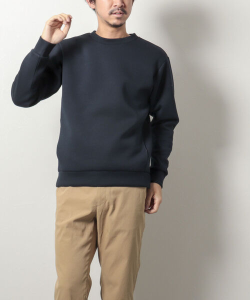 NOLLEY'S goodman（ノーリーズグッドマン）の「ダンボールニットプルオーバー(さらっとキレイに決まるダンボールニット素材)（スウェット・メンズ・ブラック/ライトグレー/グリーン/ベージュ/ネイビー・MEDIUM/LARGE）」の19枚目の写真