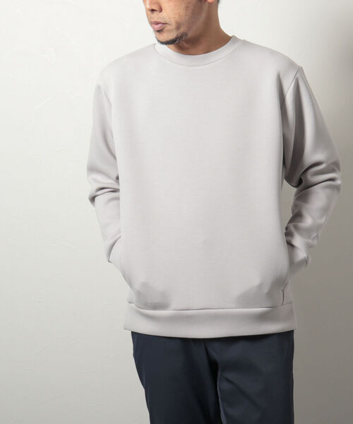 NOLLEY'S goodman（ノーリーズグッドマン）の「ダンボールニットプルオーバー(さらっとキレイに決まるダンボールニット素材)（スウェット・メンズ・ブラック/ライトグレー/グリーン/ベージュ/ネイビー・MEDIUM/LARGE）」の17枚目の写真