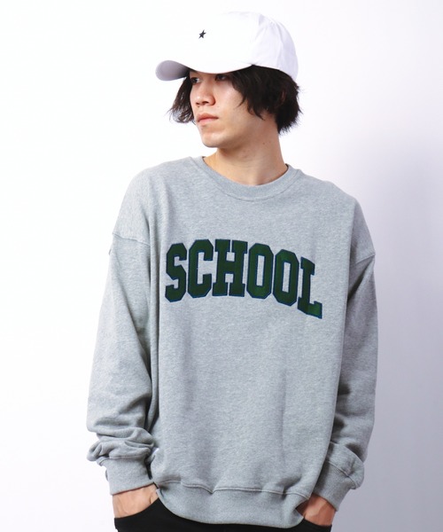 FUNALIVE(ファンアライブ)の「SCHOOLカレッジロゴトレーナー(スウェット・メンズ・ライトグレー/カーキ・M/L)」の19枚目の写真