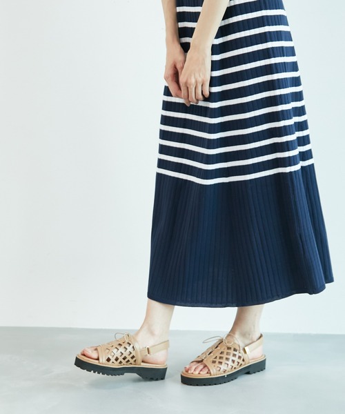 ROPE' PICNIC（ロペピクニック）の「スクエアカットプラットフォームサンダル（サンダル・レディース・ブラック/ベージュ・22.5cm/23.5cm/24.5cm）」の12枚目の写真